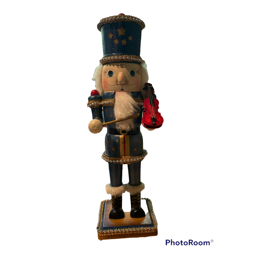 13" Violinist Wooden Nutcracker Home Decoration